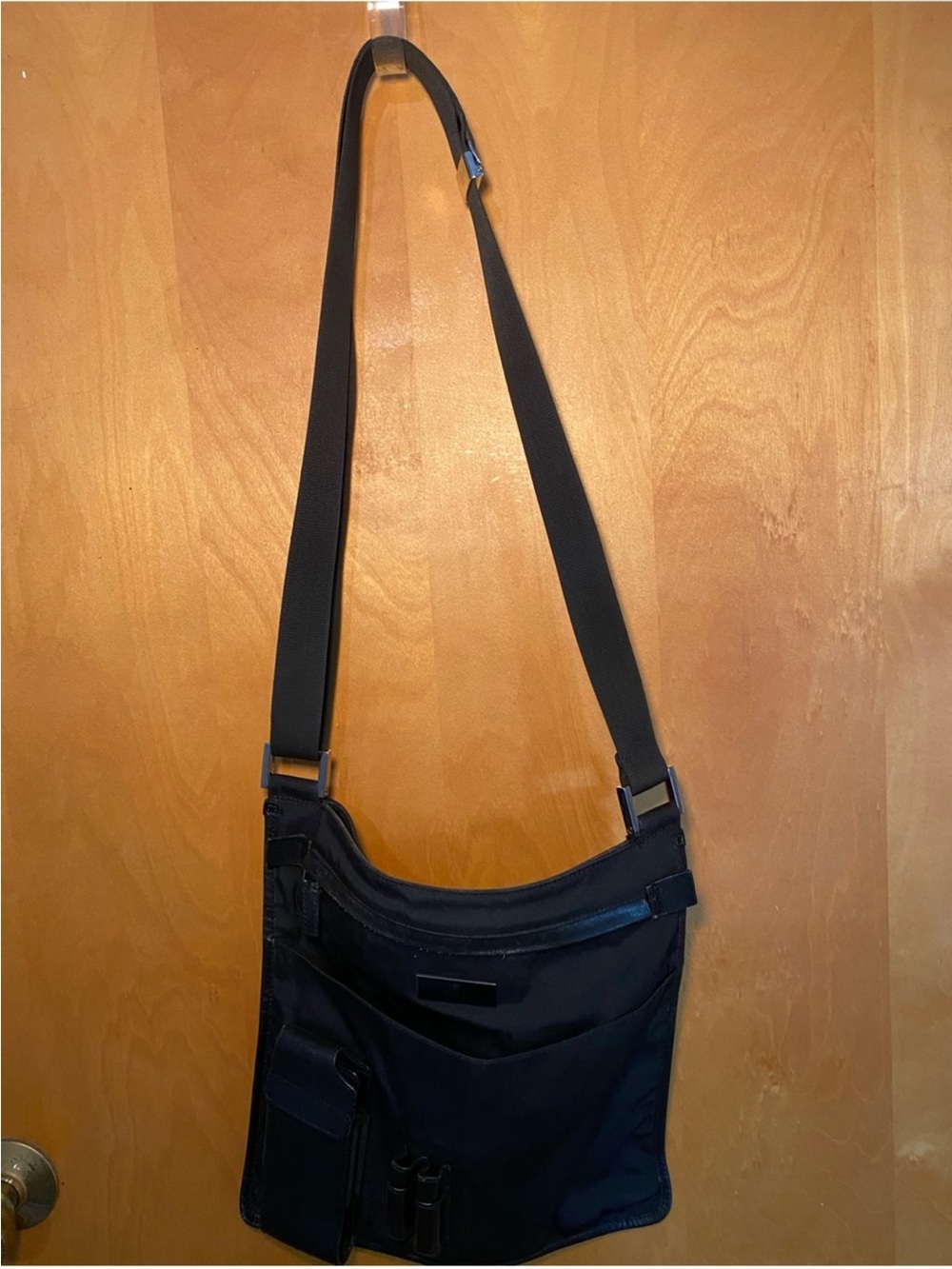 Gucci Multiway Leather Polyester Bag Black